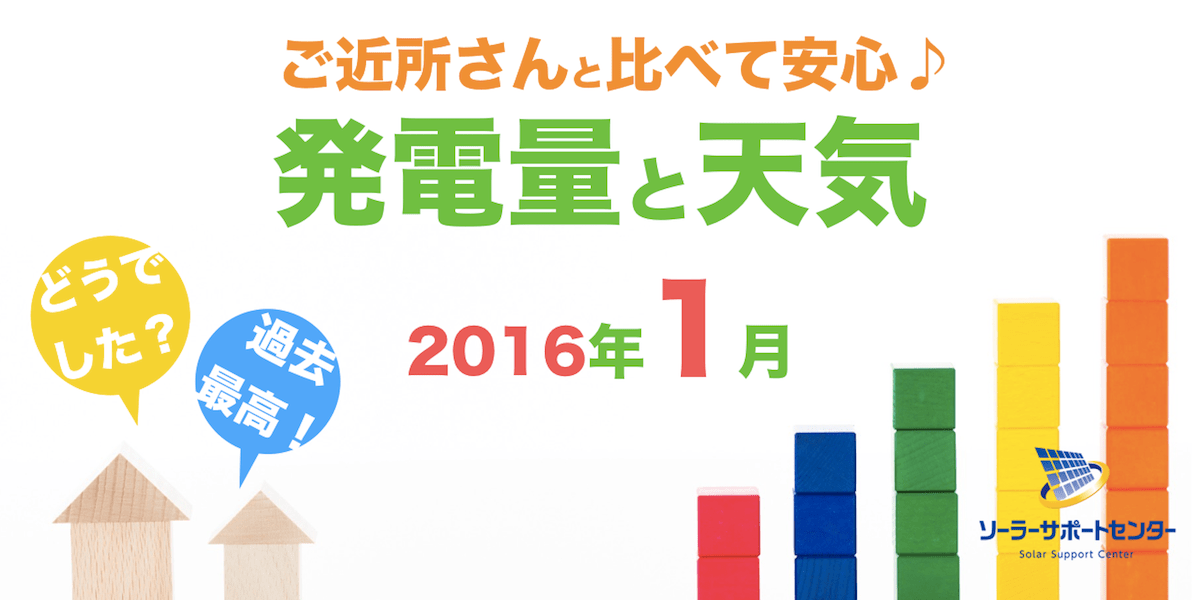 岐阜三重愛知2016年1月の発電量